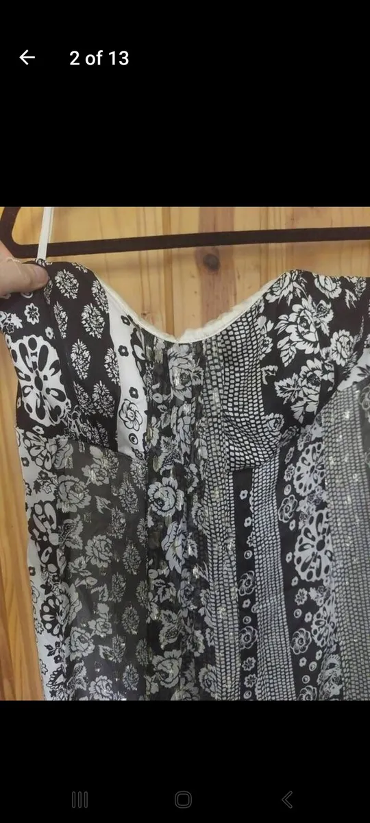 Monsoon silk black and white maxi dress (free post - Image 2