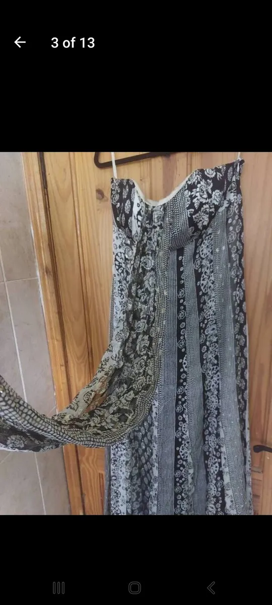 Monsoon silk black and white maxi dress (free post - Image 3