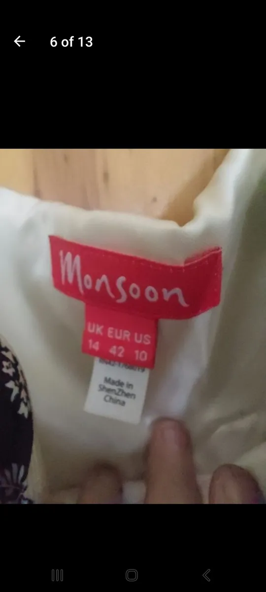 Monsoon silk black and white maxi dress (free post - Image 4