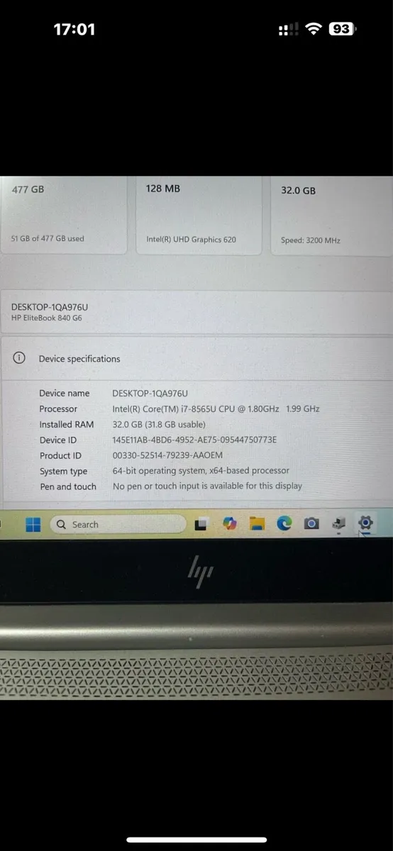 HP Laptop i7 pro 32-512 win 11 pro - Image 4