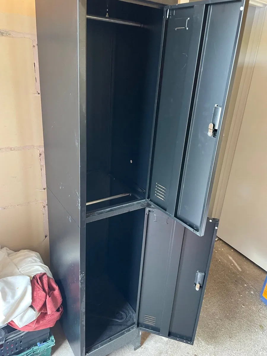 Black metal storage clothes locker / unit - Image 3