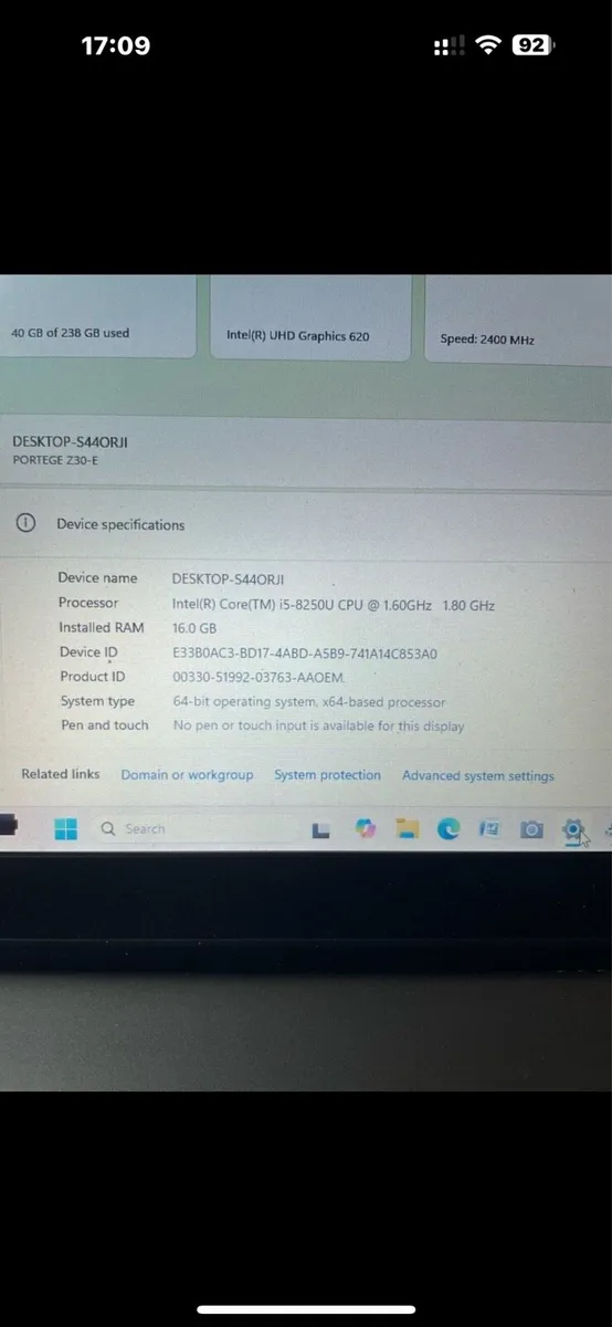 Toshiba i5 pro 16-256 win 11 pro - Image 4