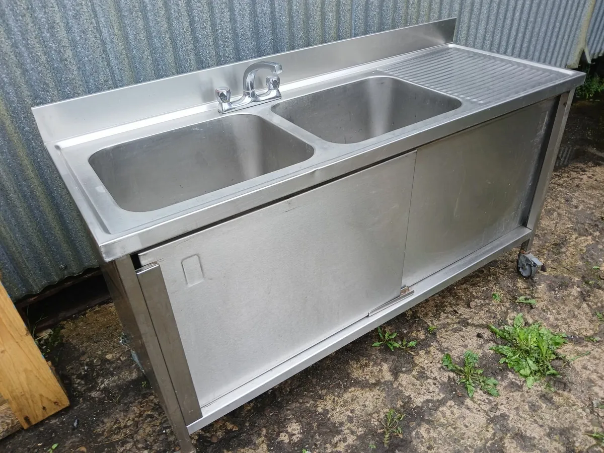 Stainless steel cabbinet /sink unit delivered - Image 3
