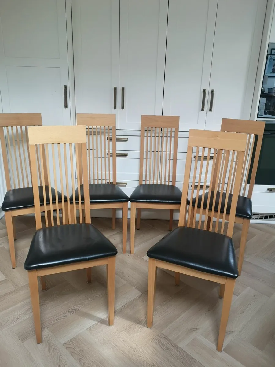 6 high back dining chairs - Image 1