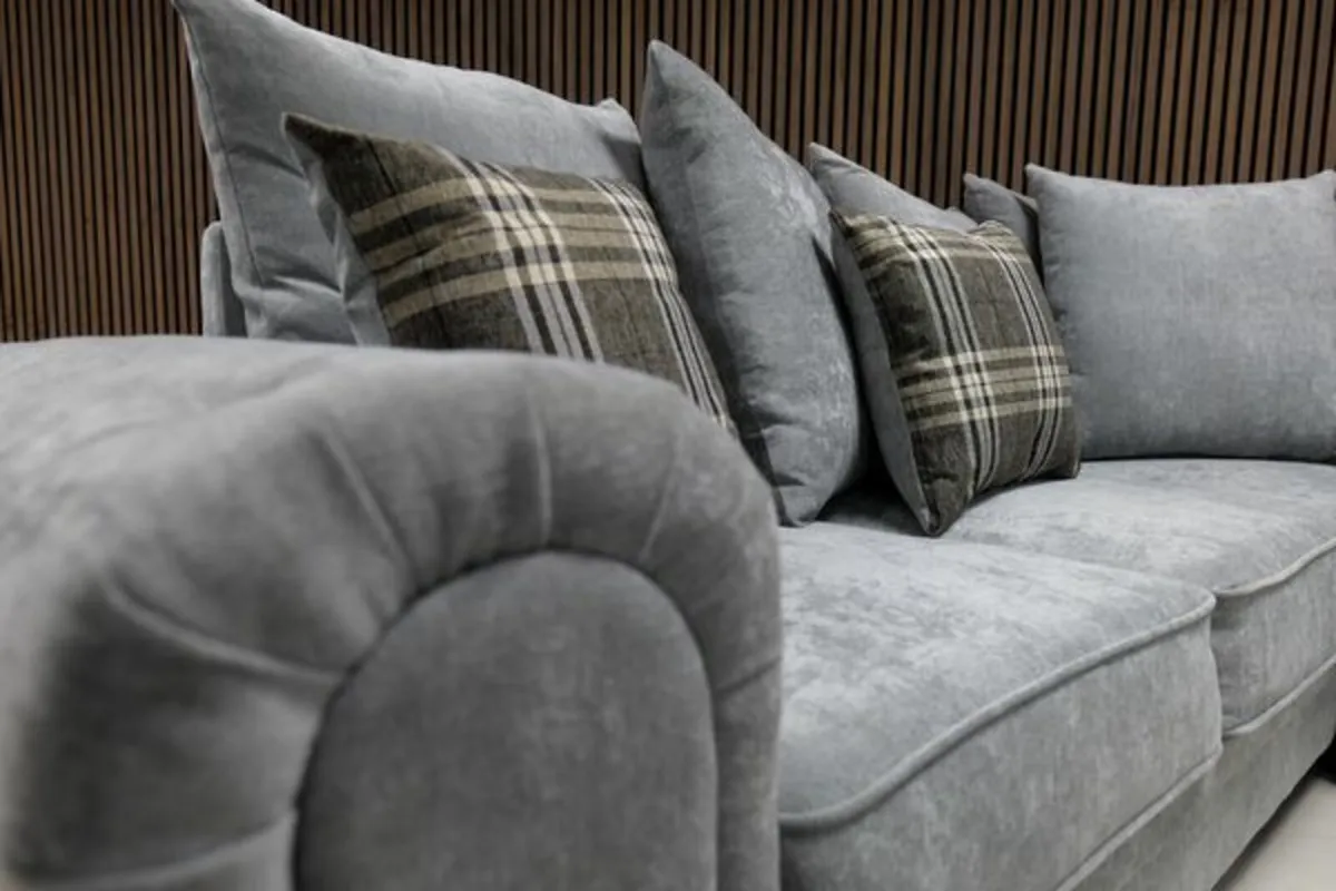 "
Verona Corner Scatterback Grey Fabric Sofa" - Image 4