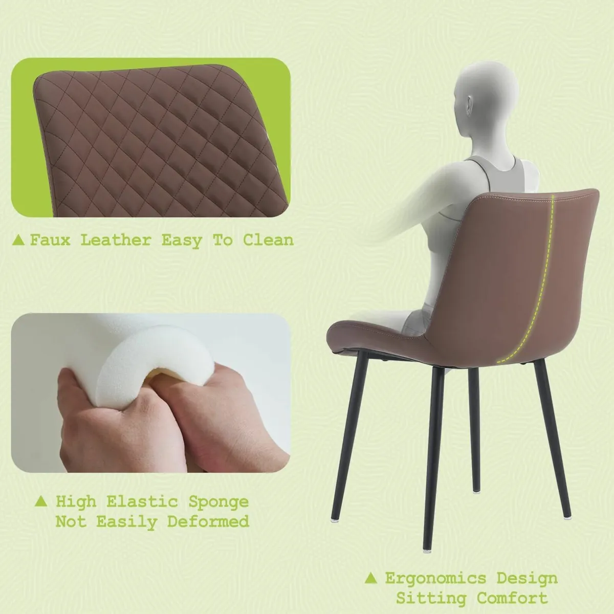 Mid Century Modern Dining Chairs Set of 4 - Image 4