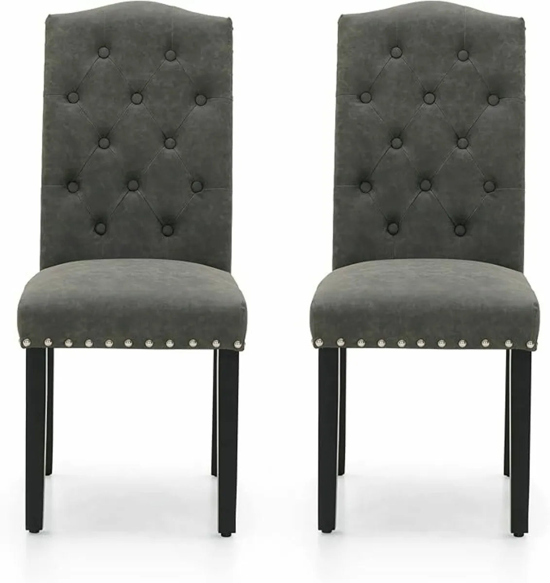 Tufted Dining Chairs Set of 2 - Image 1