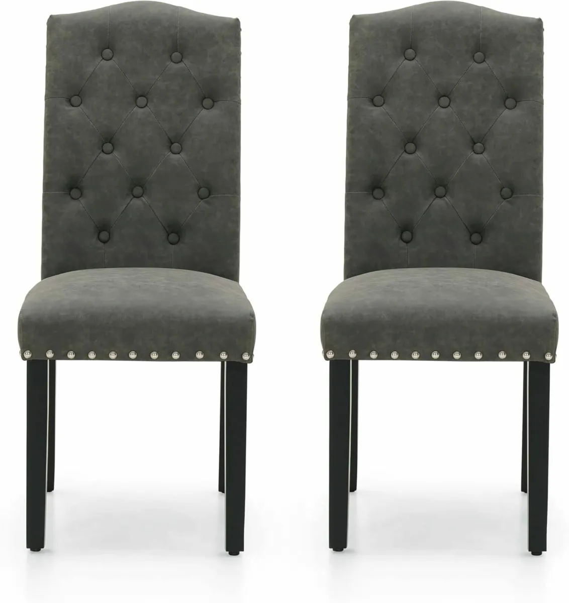 Tufted Dining Chairs Set of 2 - Image 2