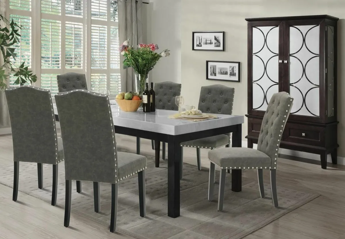 Tufted Dining Chairs Set of 2 - Image 3