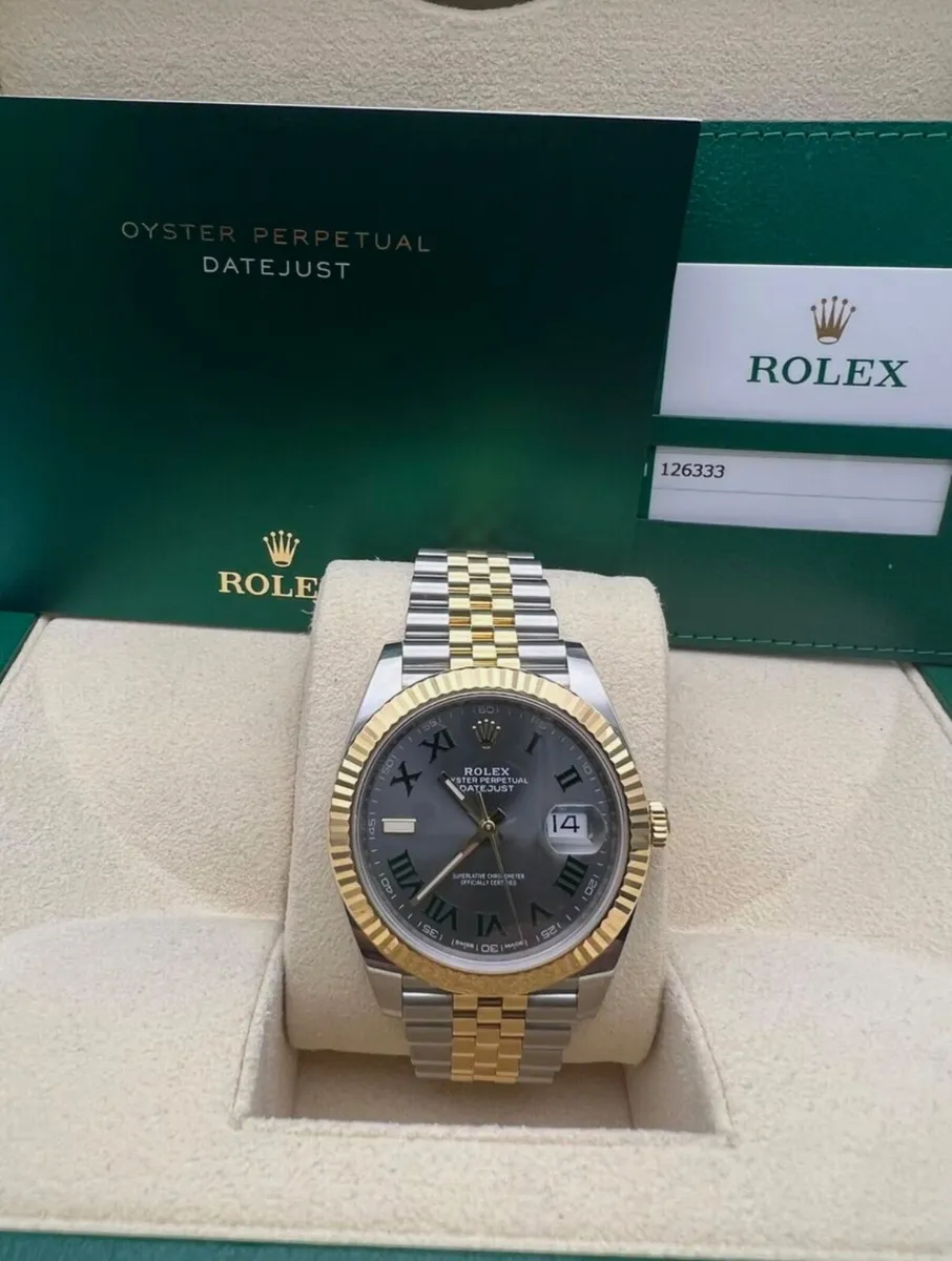 Rolex Wimbledon Datejust 41 2 tone box&papers - Image 1