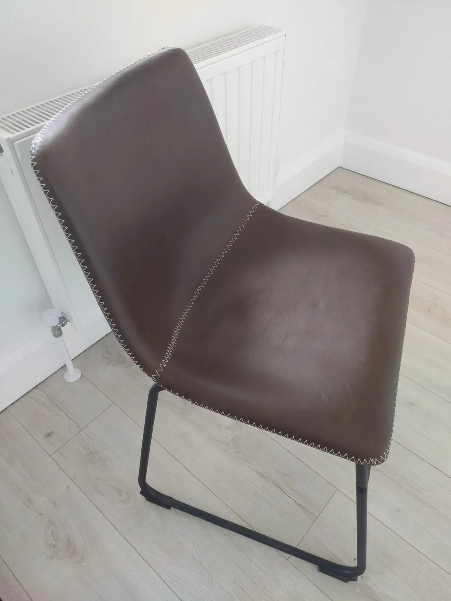 Dark Brown Kitchen Chairs - Image 3