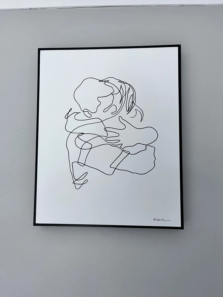 Francis Leavey - Embrace line art - Image 1