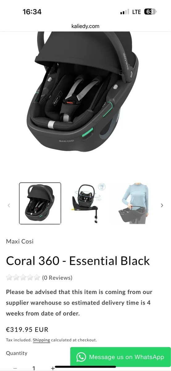 Maxi Cosi Coral 360 car seat - Image 3