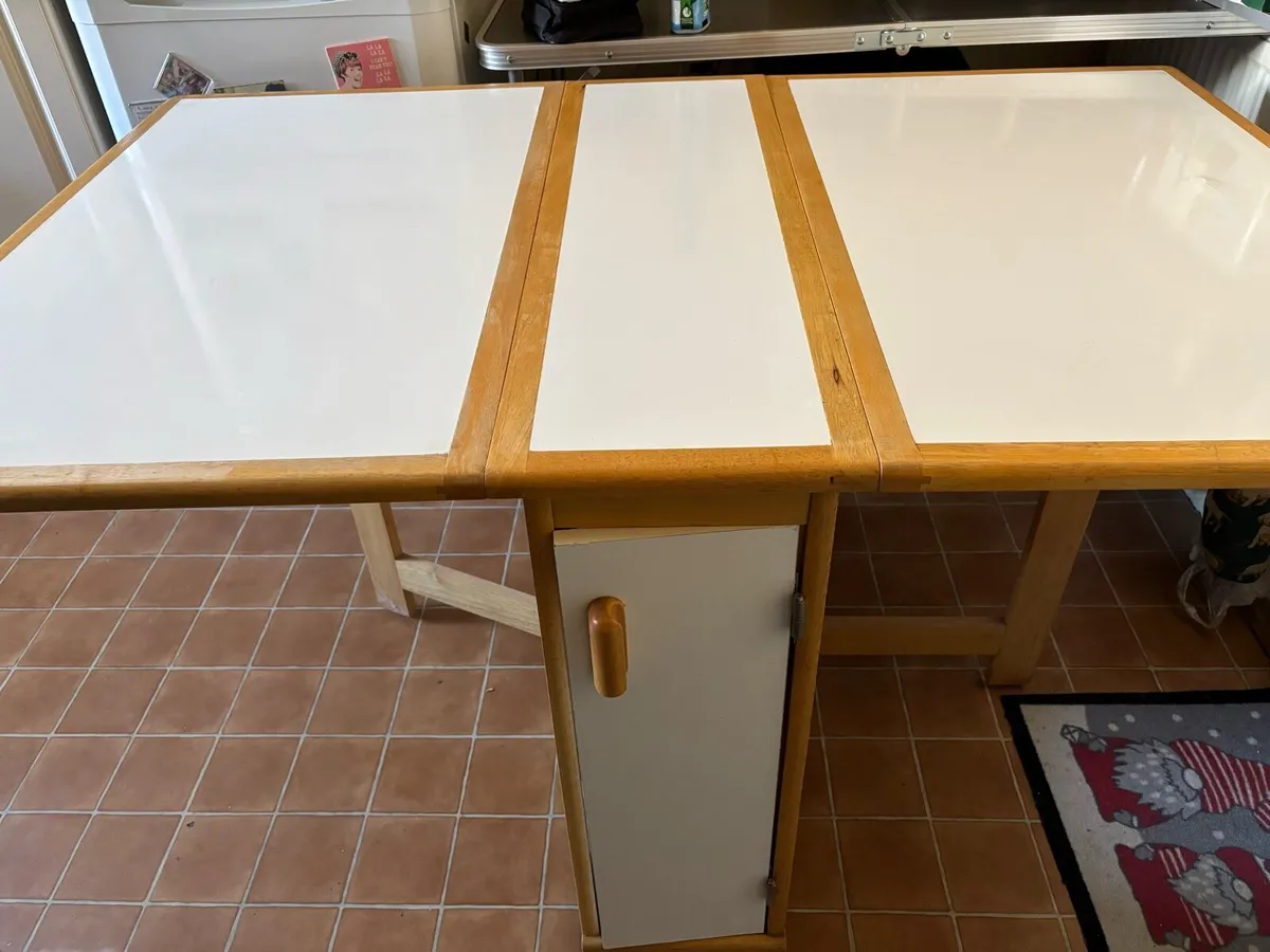 GONE! Kitchen table folding leave+4 folding chairs - Image 2