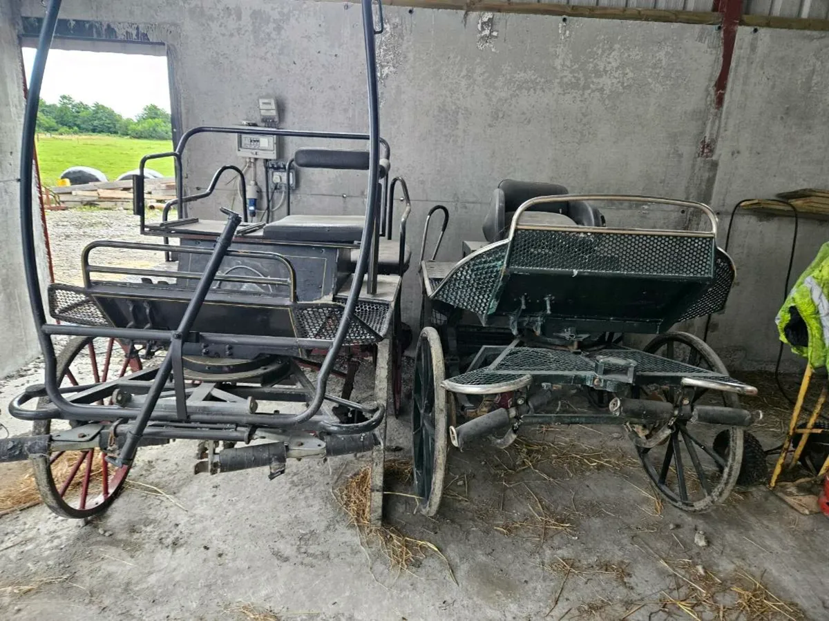 Two 4 wheeler carts - Image 1