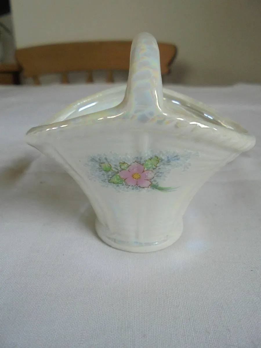 Vintage Porcelain Baskets x 2 for Sale - Image 3