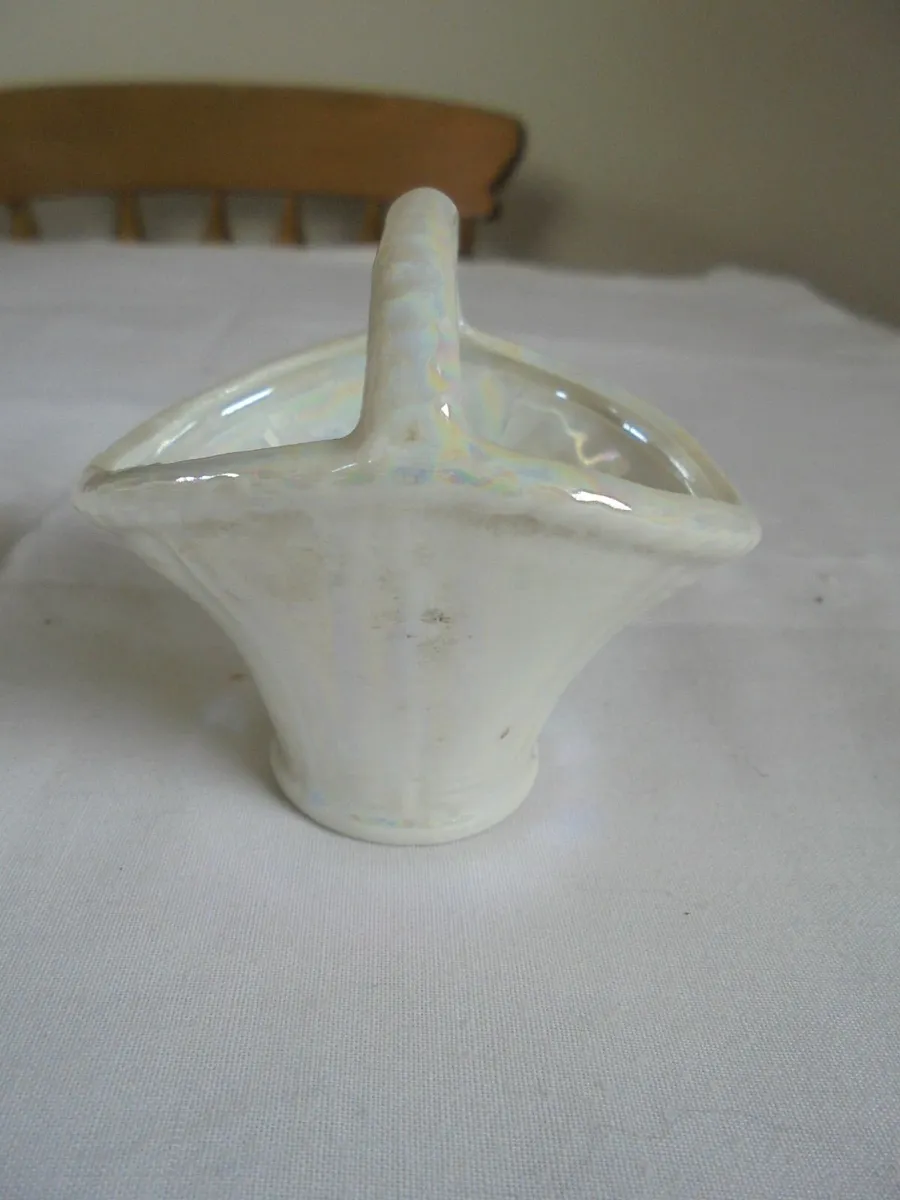 Vintage Porcelain Baskets x 2 for Sale - Image 4