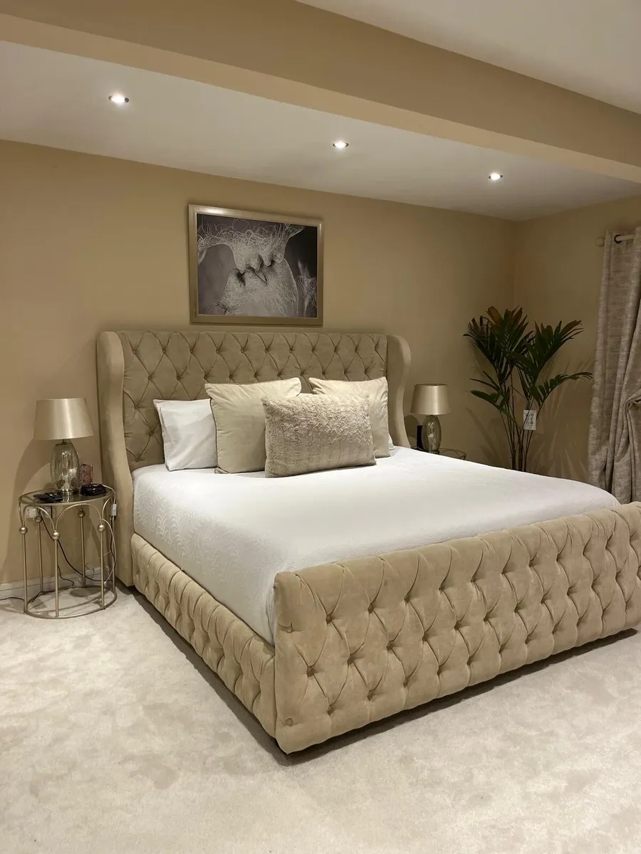 Super King size bed excluding mattress - Image 1