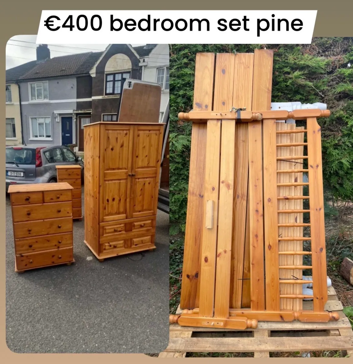 Pine bedroom furniture set together €400 - Image 1