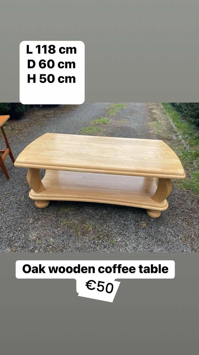 Oak coffee table €50 - Image 1