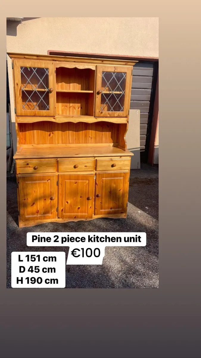 Solid wooden kitchen display unit - Image 1