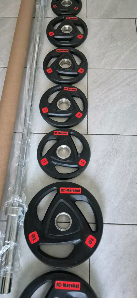 Brand  Olympic tri grip weight lifting set c - Image 4