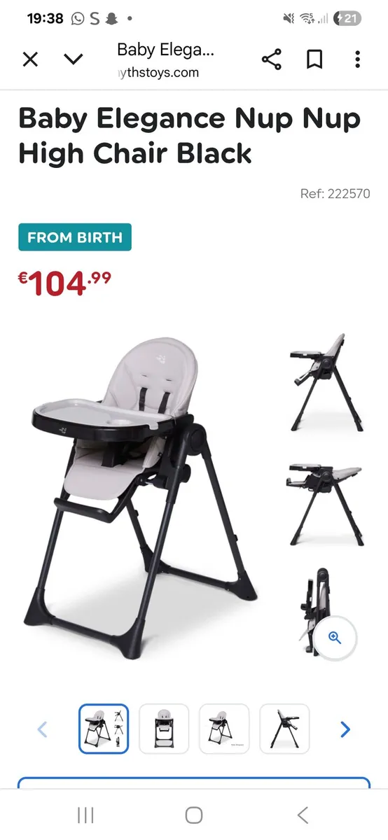 Baby Elegance NupNup Highchair - Image 1