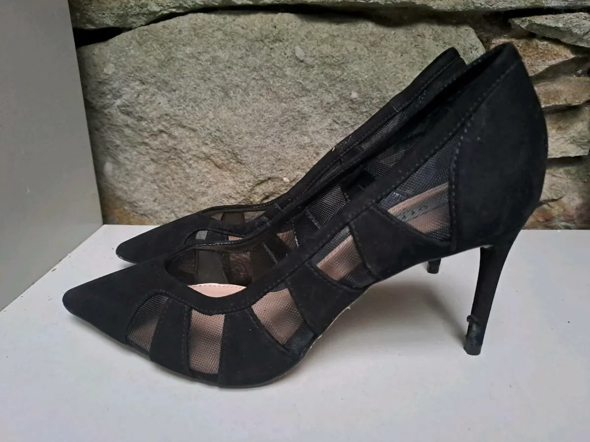 Office black high heels size 4 worn - Image 1