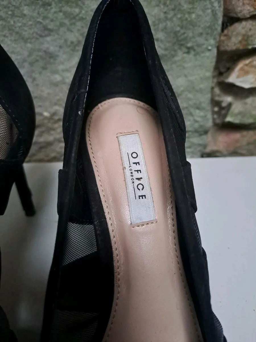 Office black high heels size 4 worn - Image 2