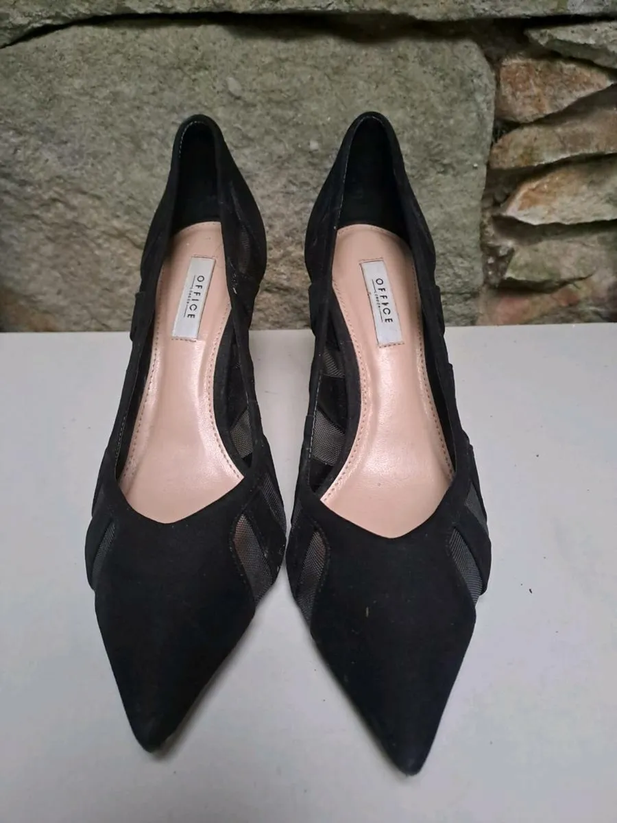 Office black high heels size 4 worn - Image 3