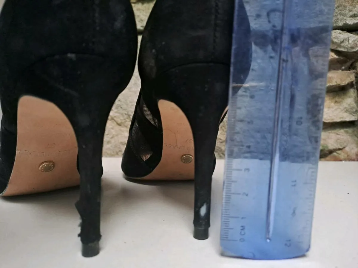 Office black high heels size 4 worn - Image 4
