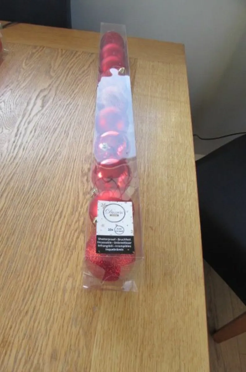 Shatterproof Christmas Baubles x 10 for Sale - Image 1