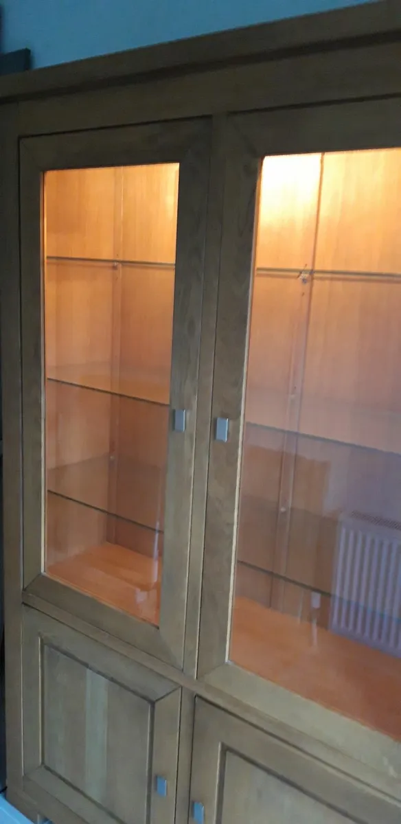 Solid Oak Display Cabinet - Image 3