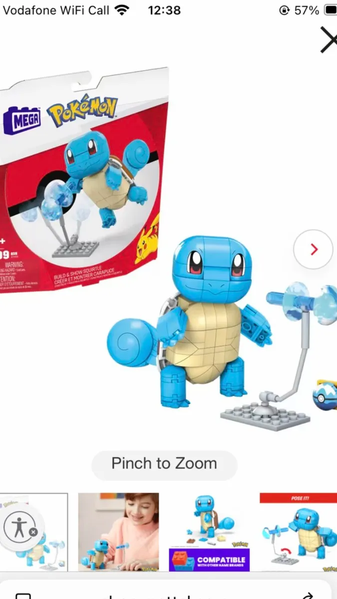 Mega Construx Pokémon Build and Show Squirtle - Image 1