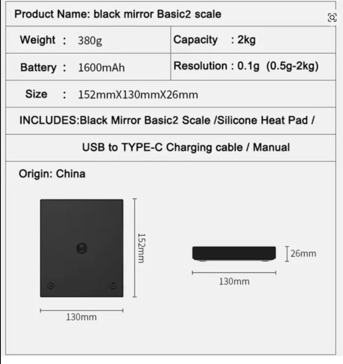 New TIMEMORE Black Mirror Basic 2 Scale - Image 2