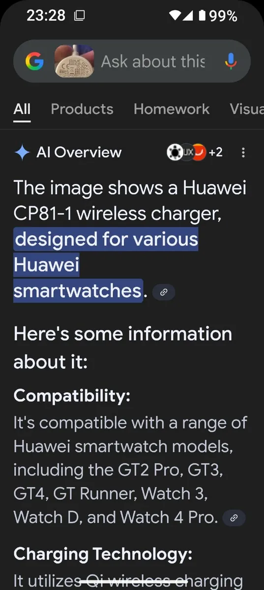 Genuine Huawei  CP81-1 Wireless Charger cable - Image 4