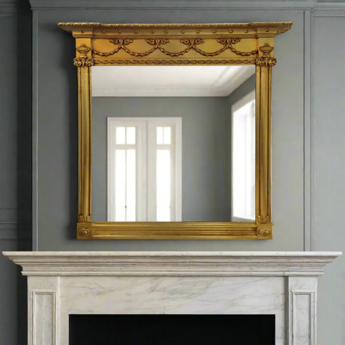 French gilt OVERMANTEL mirrors - Image 1