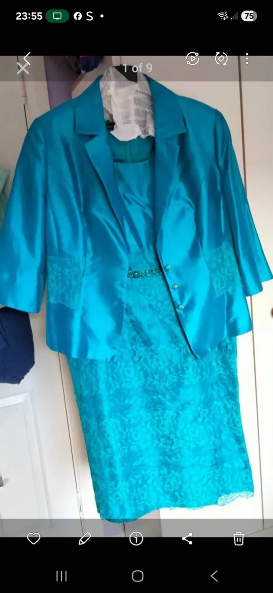 Teal mother of the bride/groom outfit - Image 1