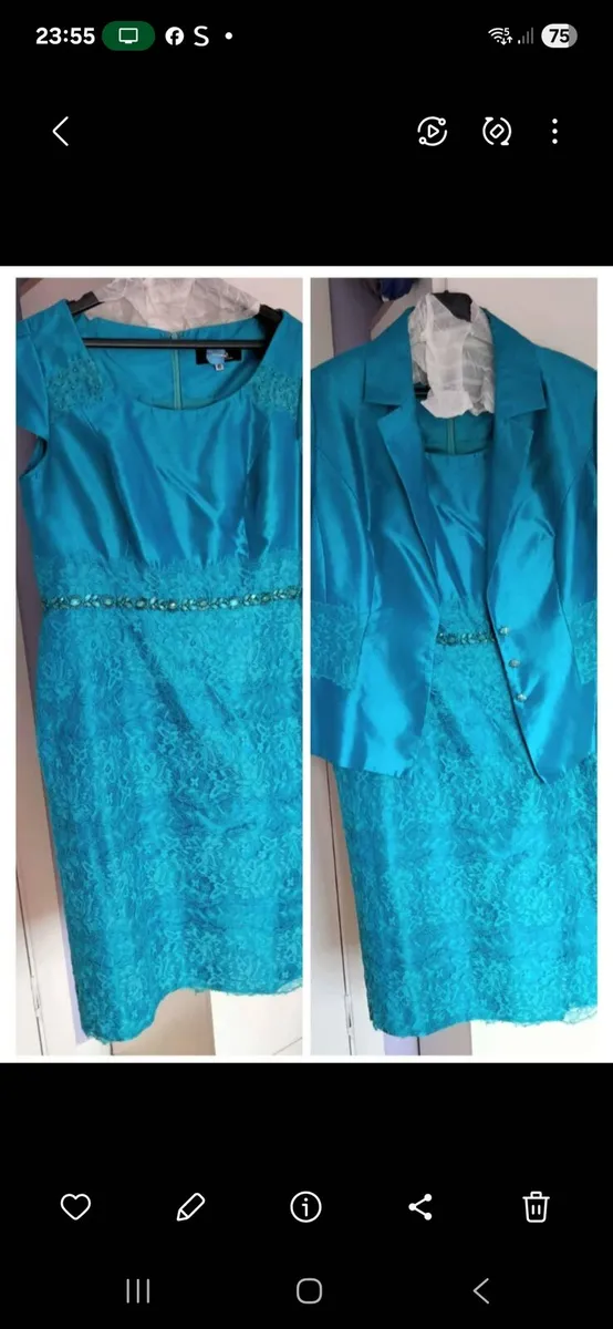 Teal mother of the bride/groom outfit - Image 2