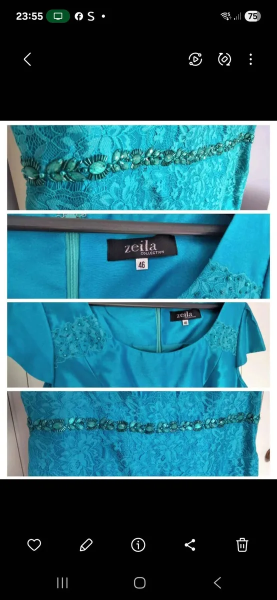Teal mother of the bride/groom outfit - Image 3