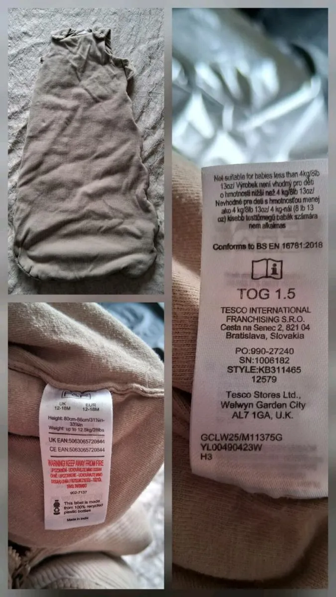 3 Baby Sleeping Bags 12-24 months - Image 2