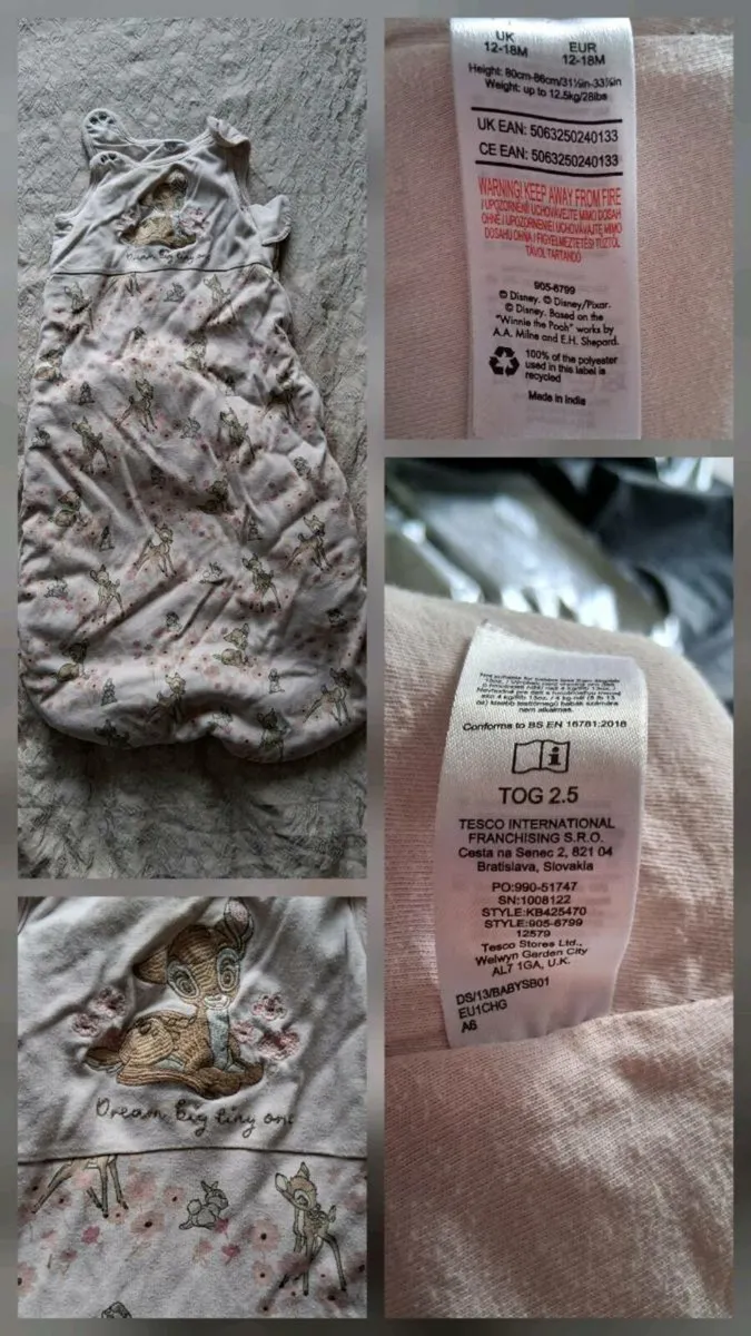 3 Baby Sleeping Bags 12-24 months - Image 3