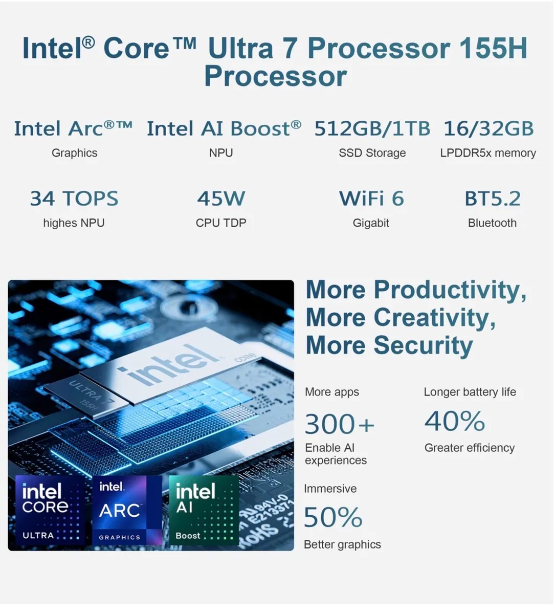 Brand New Intel Core Ultra 7 Processor 155H Laptop - Image 3