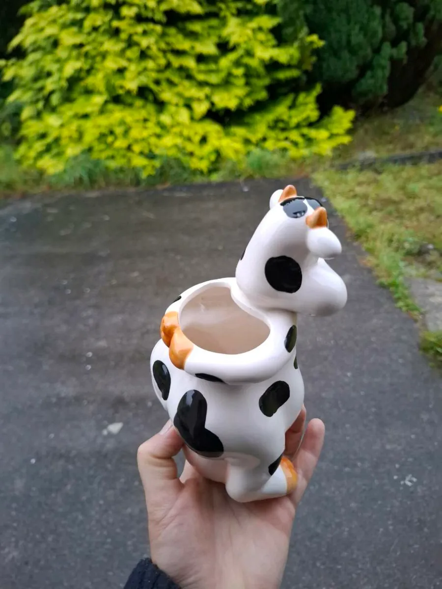 Cow cutlery holder postage possible - Image 2