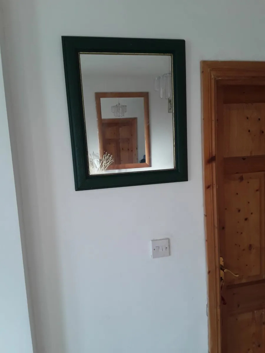 Mirror in black frame good condition - Image 2