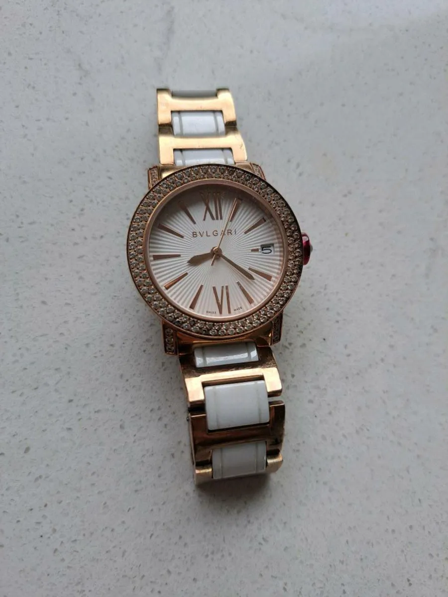 Blvgari gold white watch - Image 1