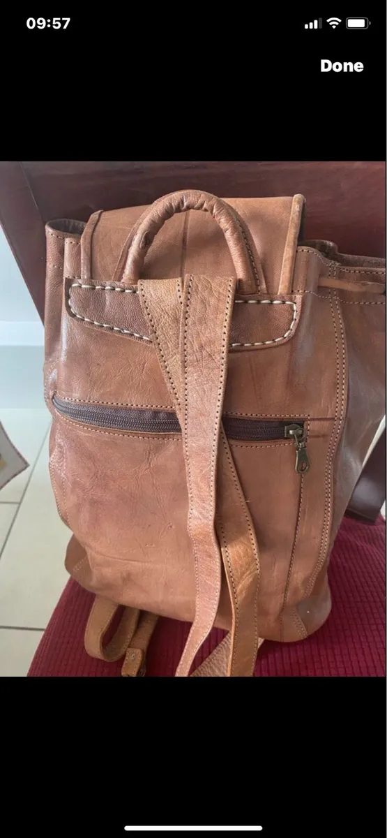 Leather Knapsack - Image 3