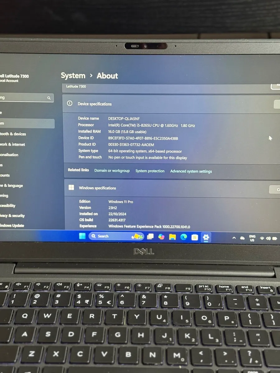 Dell Latitude 7300 Laptop i5/16GB/256SSD/FHD - Image 2