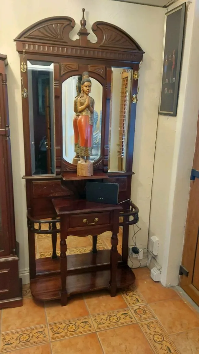Vintage Mahogany Hall Stand - Image 1