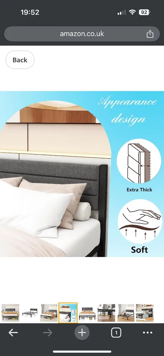 Metal frame double bed - Image 2